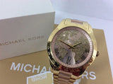 Michael Kors Layton Rose Gold Dial Gold Stainless Steel Strap Watch for Women - MK6476 Authentic Buy Shop Now
