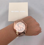 Michael Kors Bradshaw Rose Gold Dial Rose Gold Steel Strap Watch for Women - MK6437 Authentic Buy Shop Now