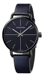 Calvin Klein Even Blue Dial Blue Leather Strap Watch for Men - K7B214VN Authentic Buy Shop Now