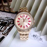 Michael Kors Mini Pilot Quartz Gold Dial Gold Steel Strap Watch For Women - MK7367 Authentic Buy Shop Now