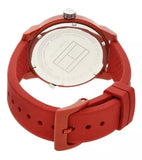 Tommy Hilfiger Denim Quartz Red Dial Red Rubber Strap Watch for Men - 1791323 Authentic Buy Shop Now