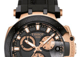 Tissot T Race Chronograph Black Dial Black Silicone Strap Watch For Men - T115.417.37.051.00 Authentic Buy Shop Now