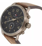 Tommy Hilfiger Briggs Chronograph Black Dial Brown Leather Strap Watch for Men - 1791425 Authentic Buy Shop Now