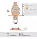 Michael Kors Layton Chronograph Rose Gold Dial Rose Gold Steel Strap Watch For Women - MK7285 Authentic Buy Shop Now