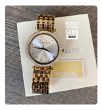 Michael Kors Darci White Dial Gold Steel Strap Watch for Women - MK3727 Authentic Buy Shop Now