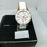 Marc Jacobs Rock Chronograph White Dial White Silicone Strap Watch for Women - MBM2546 Authentic Buy Shop Now