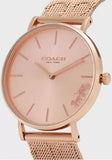 Coach Perry Rose Gold Dial Rose Gold Mesh Bracelet Watch for Women - 14503343 Authentic Buy Shop Now