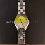 Marc Jacobs Henry Yellow Dial Silver Steel Strap Watch for Women - MBM3201 Authentic Buy Shop Now