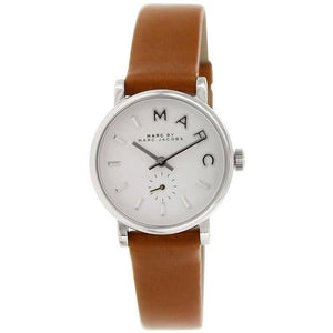 Marc Jacobs Baker White Dial Brown Leather Strap Watch for Women - MBM1270 Authentic Buy Shop Now