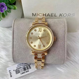 Michael Kors Sofie Quartz Gold Dial Gold Steel Strap Watch For Women - MK3881 Authentic Buy Shop Now