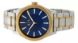 Armani Exchange Nico Quartz Blue Dial Two Tone Steel Strap Watch For Men - AX2332 Authentic Buy Shop Now