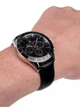 Tommy Hilfiger Luke Quartz Black Dial Black Leather Strap Watch for Men - 1791117 Authentic Buy Shop Now