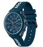 Hugo Boss Velocity Chronograph Blue Dial Blue Rubber Strap Watch For Men - 1514061 Authentic Buy Shop Now