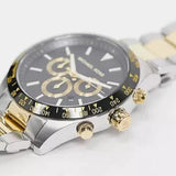 Michael Kors Layton Chronograph Black Dial Two Tone Steel Strap Watch For Men - MK8784 Authentic Buy Shop Now