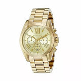 Michael Kors Bradshaw Chronograph Gold Dial Gold Steel Strap Watch For Women - MK5777 Authentic Buy Shop Now
