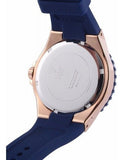 Guess Interpid White & Rose Gold Dial Blue Silicone Strap Watch For Women - W0325L8 Authentic Buy Shop Now