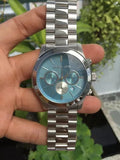 Michael Kors Runway Quartz Blue Dial Silver Steel Strap Watch For Women - MK5953 Authentic Buy Shop Now
