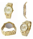 Michael Kors Slim Runway Analog Gold Dial Gold Steel Strap Watch For Women - MK3739 Authentic Buy Shop Now