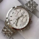 Tissot PRC 200 Chronograph White Dial Silver Steel Strap Watch For Men - T055.417.11.017.00 Authentic Buy Shop Now