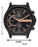 Armani Exchange Chronograph Black Dial Black Steel Strap Watch For Men - AX2429 Authentic Buy Shop Now