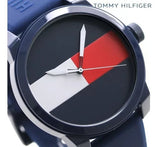 Tommy Hilfiger Denim Quartz Blue Dial Blue Rubber Strap Watch for Men - 1791322 Authentic Buy Shop Now