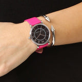 Marc Jacobs Roxy Black Dial Pink Leather Strap Watch for Women - MJ1535 Authentic Buy Shop Now