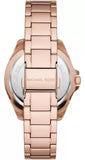 Michael Kors Kacie Three Hand Black Dial Rose Gold Steel Strap Watch for Women - MK6930 Authentic Buy Shop Now