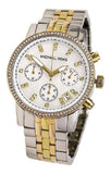 Michael Kors Ritz White Dial Two Tone Steel Strap Watch for Women - MK5650 Authentic Buy Shop Now