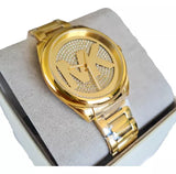 Michael Kors Janelle Quartz Gold Dial Gold Steel Strap Watch For Women - MK7088 Authentic Buy Shop Now