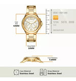 Michael Kors Camille Chronograph White Dial Gold Steel Strap Watch For Women - MK7270 Authentic Buy Shop Now