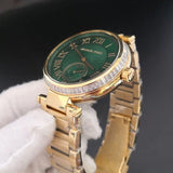 Michael Kors Skylar Green Dial Gold Steel Strap Watch for Women - MK6065 Authentic Buy Shop Now