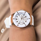 Guess Athena White Dial White Rubber Strap Watch For Women - GW0030L3 Authentic Buy Shop Now