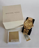 Michael Kors Lennox Three-Hand Quartz Gold Dial Gold Steel Strap Watch For Men - MK8939 Authentic Buy Shop Now