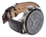 Tommy Hilfiger Trent Chronograph Quartz Black Dial Black Leather Strap Watch For Men - 1791810 Authentic Buy Shop Now