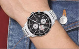 Tommy Hilfiger Jimmy Multifunction Black Dial Silver Steel Strap Watch For Men - 1791950 Authentic Buy Shop Now