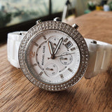 Michael Kors Parker White Dial White Ceramic Strap Watch for Women - MK5654 Authentic Buy Shop Now