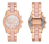 Michael Kors Ritz Chronograph Mother of Pearl White Dial Two Tone Steel Strap Watch For Women - MK6769 Authentic Buy Shop Now