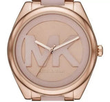 Michael Kors Janelle Three Hand Rose Gold Dial Two Tone Steel Strap Watch For Women - MK7135 Authentic Buy Shop Now