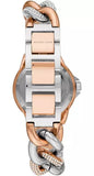 Michael Kors Camille Pavé Chronograph Silver Dial Two Tone Steel Strap Watch for Women - MK6843 Authentic Buy Shop Now