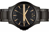 Armani Exchange Hampton Chronograph Black Dial Black Steel Strap Watch For Men - AX2413 Authentic Buy Shop Now