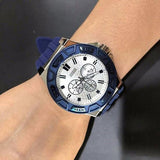 Guess Force White Dial Blue Rubber Strap Watch For Men - W0674G4 Authentic Buy Shop Now