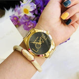 Michael Kors Slim Runway Black Dial Gold Steel Strap Watch for Women - MK3803 Authentic Buy Shop Now