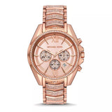 Michael Kors Whitney Chronograph Rose Gold Dial Rose Gold Steel Strap Watch For Women - MK6730 Authentic Buy Shop Now