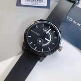 Tommy Hilfiger Denim Quartz Black Dial Black Leather Strap Watch for Men - 1791479 Authentic Buy Shop Now