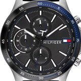 Tommy Hilfiger Bank Quartz Black Dial Black Rubber Strap Watch for Men - 1791724 Authentic Buy Shop Now