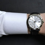 Burberry The City White Dial Black Leather Strap Watch for Men - BU9008 Authentic Buy Shop Now