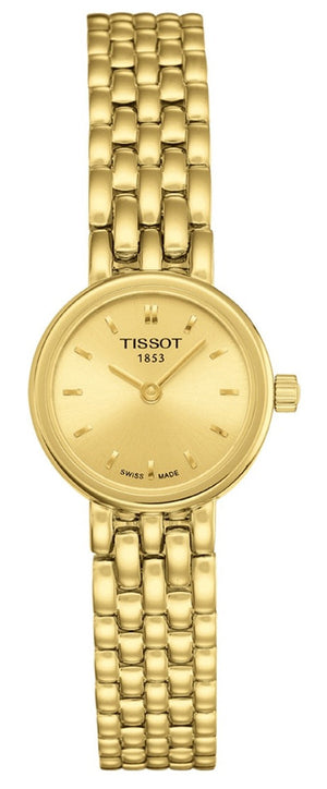 Tissot Lovely Gold Dial Gold Steel Strap Watch For Women - T058.009.33.021.00 Authentic Buy Shop Now