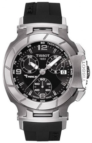 Tissot T Race Chronograph Black Dial Black Rubber Strap Watch for Women - T048.217.17.057.00 Authentic Buy Shop Now