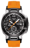 Tissot T Race Chronograph Black Dial Orange Rubber Strap Watch for Women - T048.217.27.057.00 Authentic Buy Shop Now