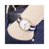 Daniel Wellington Classic Glasgow White Dial Two Tone NATO Strap Watch for Men - DW00100004 Authentic Buy Shop Now